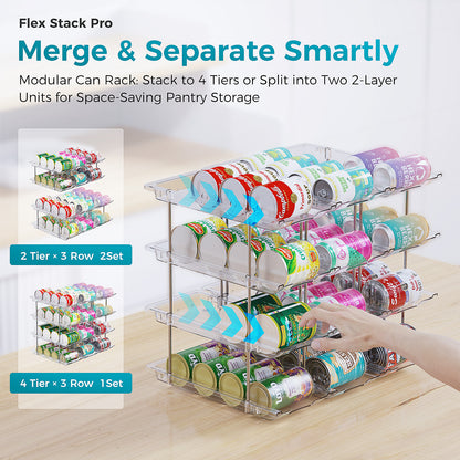 Oylik Can Organizer for Pantry, Can Storage Rack, up to 48 Cans Food Holders for Fridge, Cabinet and Pantry Organization
