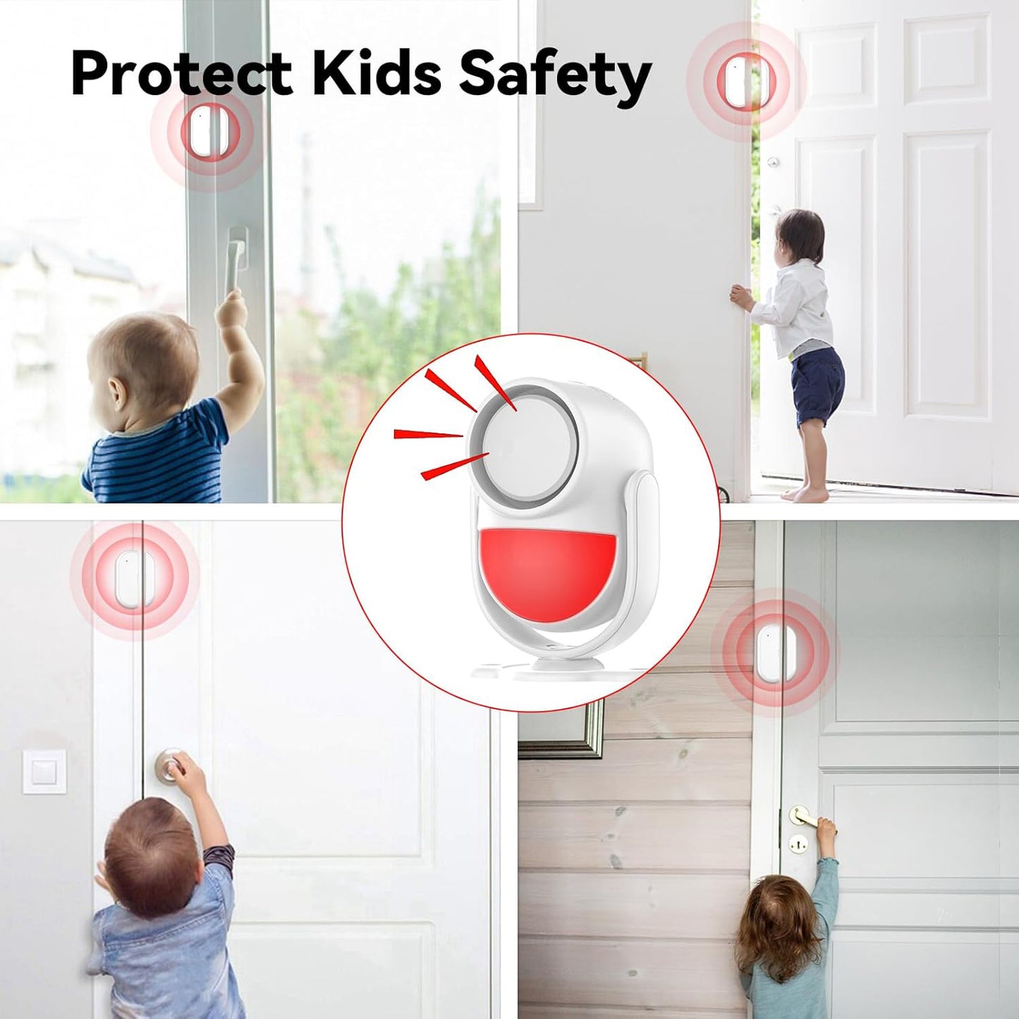 Oylik Home Alarm System, WiFi PIR Motion Sensor Alarm, Wireless DIY Smart Door/Window Alarm with Phone APP Alert 6 Pieces-Kit