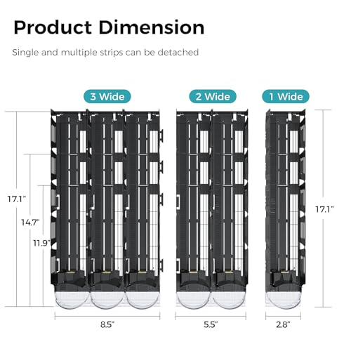 【Adjustable】Soda Can Dispenser for Refrigerator,Self-Pushing Drink Organizer for Fridge,Customized Length Depth for Commercial and Home Fridge-5 Rows