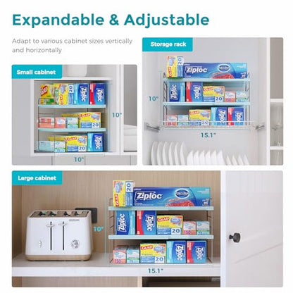 Expanadable Foil and Plastic Wrap organizer