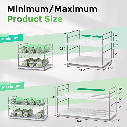 Oylik Expandable & Height Adjustable Water Bottle Organizer Rack for Kitchen Cabinets