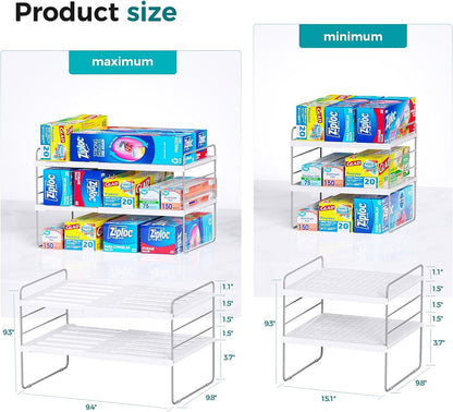 Oylik Expanadable Foil and Plastic Wrap Organizer,3 Tier Stackable,Height Adjustable